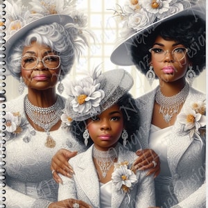 Church Ladies Series (White) Planner Cover, Tumbler Wrap, Journal Cover, etc.