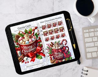 A5 Christmas Cocoa Savings Challenge Set – Hot Chocolate Budget Envelopes | Holiday Money Challenge Tracker