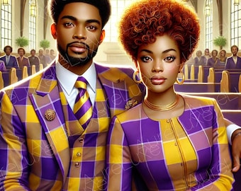 Gospel in Gingham: Tradition, Texture, and Testimony (Purple and Yellow Plaid)