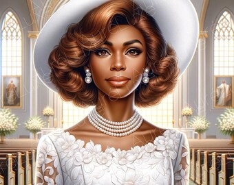 First Lady Regal Church Hats Collection (White)