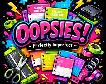 Oopsie Savings Challenge Cards | A5 & A6 | Perfectly Imperfect Budget Cards | Misprint • Miscut • Mis-Sized • Mis-Punched
