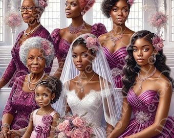 Generational Elegance: A Timeless Wedding Moment(Pink and Plum)