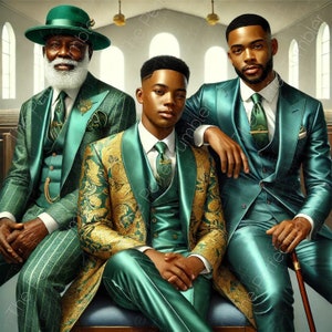 Men of the Church Emerald Green Series (Planer, Cover, Clipart, Journals)