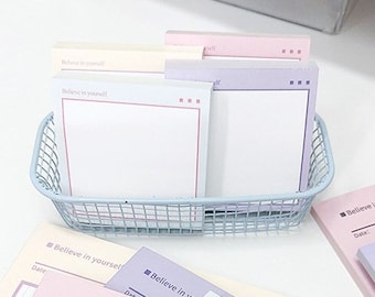 Bloc de notas antiadherente de 3 x 3 pulgadas de primera calidad de 120 g/m²/bloc de notas bonito - Una cara/100 hojas