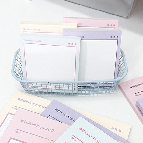 3x3 Inch Non-Sticky Memo Pad | Cute Note Pad - Single Sided/100P