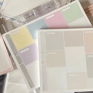 B5 Note Pad | Cute Memo Pad | Grid Pad - Single Sided/30P