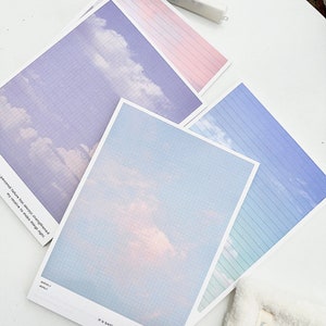 120 GSM Premium B5 Study Memo Pad | Cute Note Pad | Sky and Cloud - Double Sided/50P