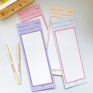 120 GSM Premium Half B5 Memo Pad | Cute Note Pad | Solid Color Grid Note - Single Sided/30P