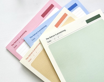 Bloc de notas de estudio B5 de 120 g/m² de primera calidad, bonito bloc de notas, lista de tareas con cuadrícula minimalista, doble cara, 50 hojas