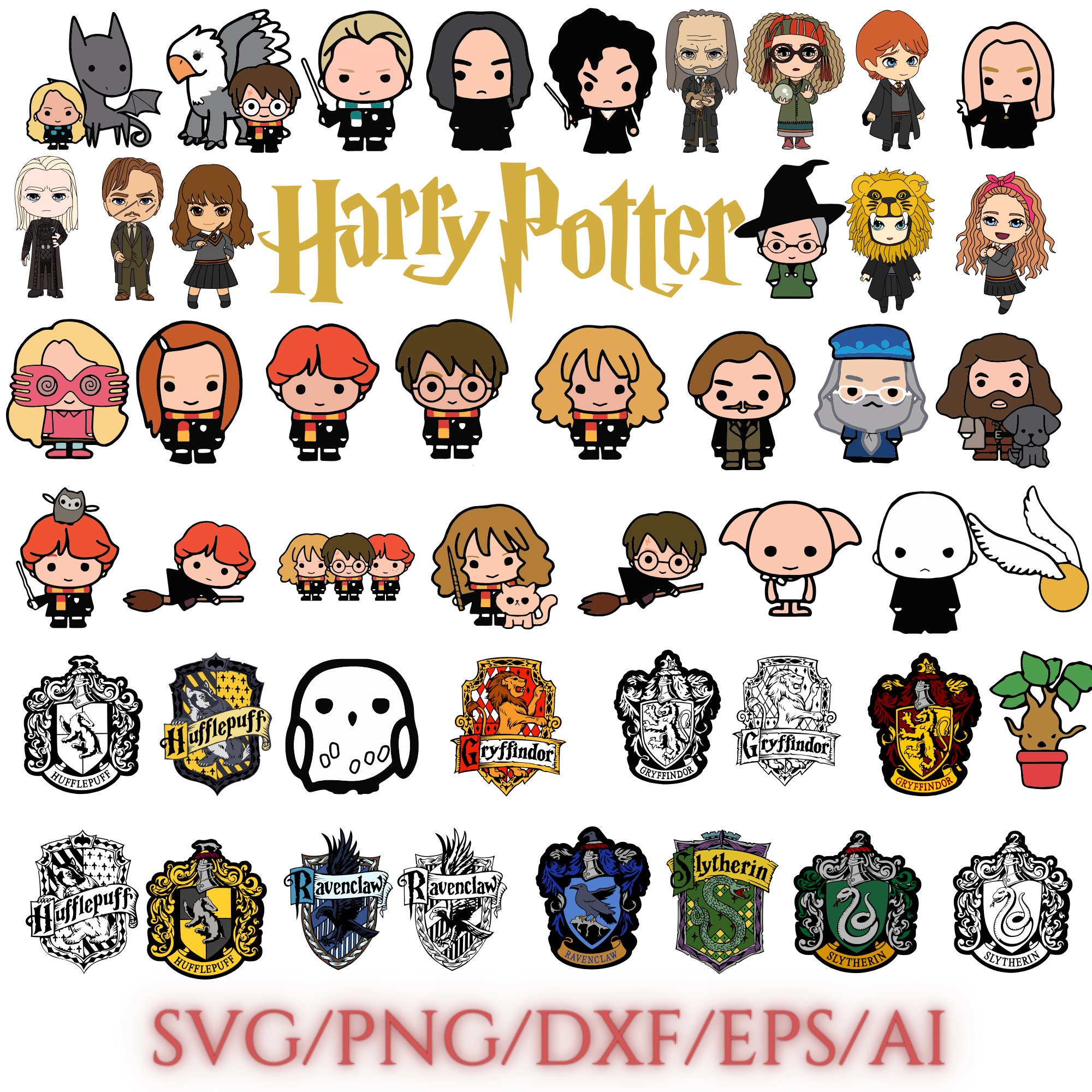 575 Harry Potter Wizarding World Stickers Party Favors Teacher Supply (8  Pages)