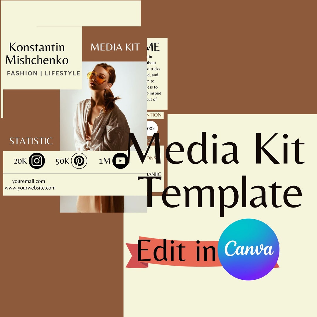 Media Kit Template Canva Fashion Lifestyle Beauty Etsy