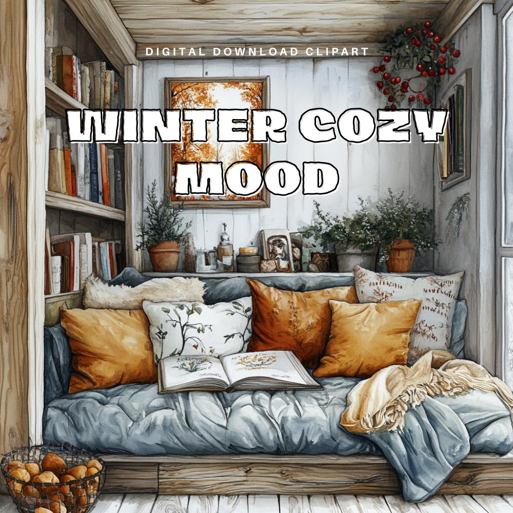 Watercolor Winter Clipart: 42 Hygge Cozy Designs (digital Download) - Etsy
