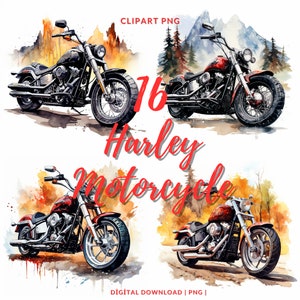 Motocicleta PNG Clipart , 16 Motocicleta Png , Colección de motocicletas de acuarela, Moto PNG Clipart, Uso comercial, Imágenes únicas