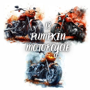 Motorcycle PNG Clipart , 18 Pumpkin Motorcycle Png , Watercolor ...