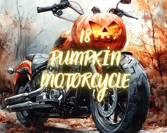 Calabaza en acuarela: Colección PNG de Halloween (uso comercial)