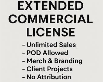 Commercial License, Unlimited Use for ClipartColor PNG Sets, Full Commercial Rights