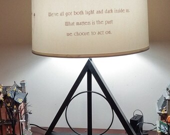 Harry Potter Themed Deathly Hallows Lamp Harry Potter Gift Industrial  Lighting Bedside Lamp Wizardry Lamp 