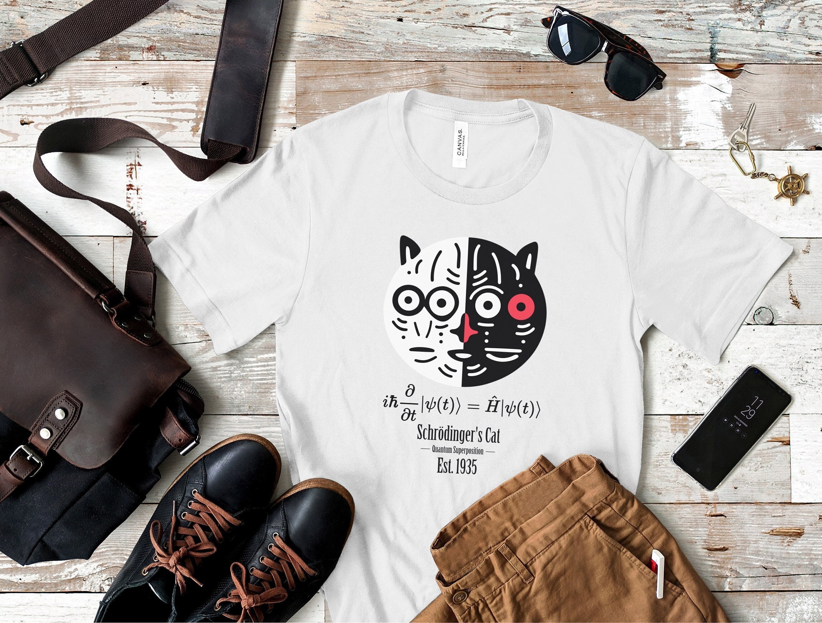 Schrödinger's Cat Quantum Superposition 1935 T-shirt - Etsy
