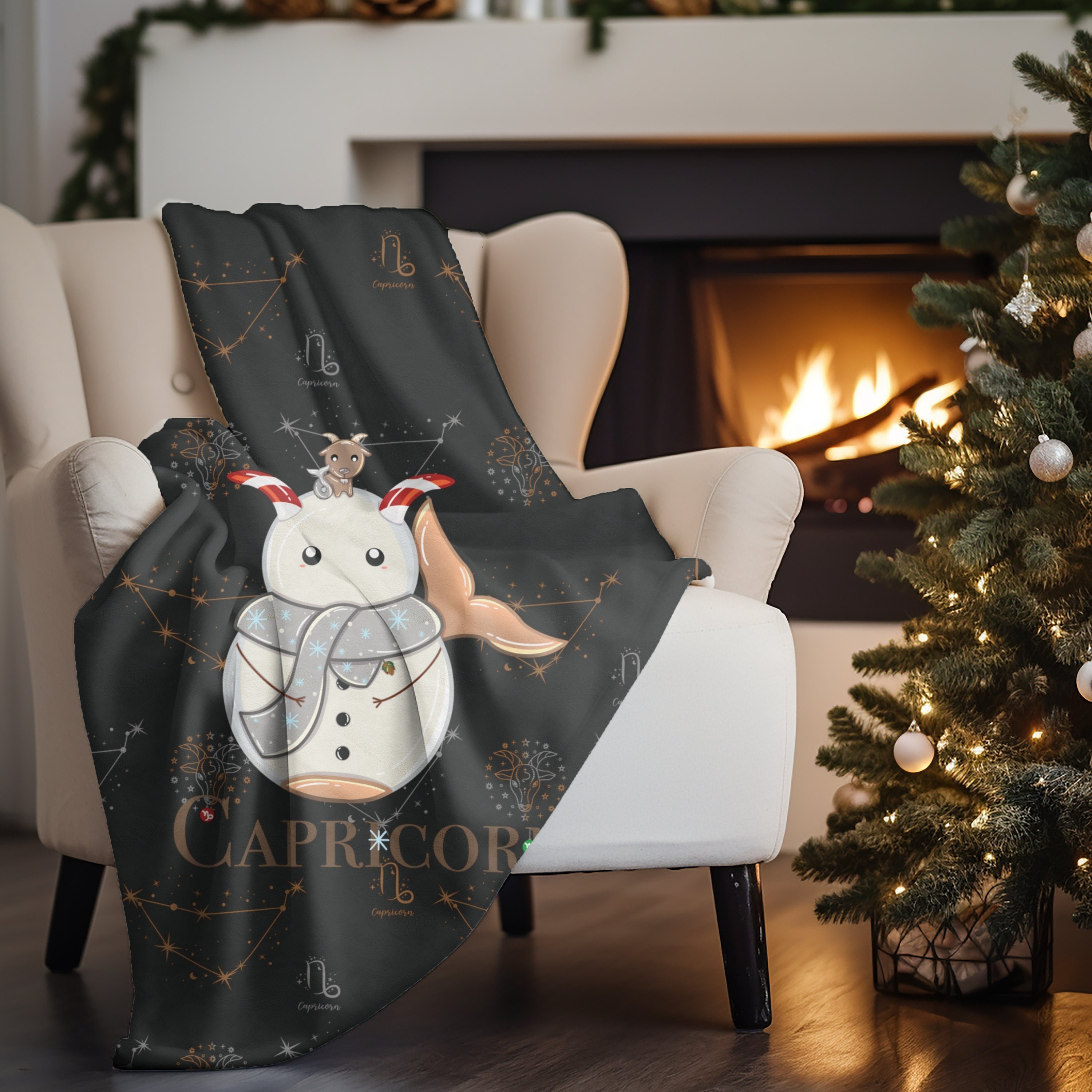 Capricorn Blanket Etsy