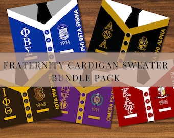 Black Fraternity Cardigan Sweater Tumbler Wrap, Sublimation, 20 oz Tumbler, Digital Download, Bundle Pack