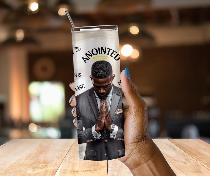 Man of GOD | Men Tumbler Wrap | 20 Oz Skinny | Sublimation | Black Man ...