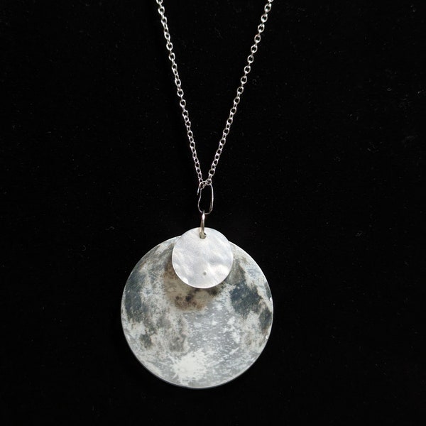 Full Moon Pendant Necklace