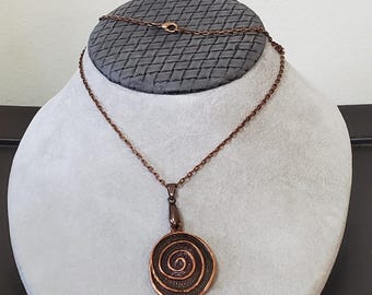 Air Nomad Pendant Necklace, Jumbo Copper Coil Aang Cosplay