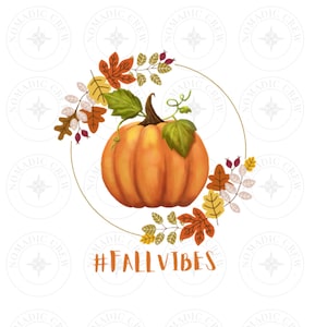Fall vibes pumpkins png sublimation design download, Fall png, Hello Fall png, Autumn png, Fall leaves png, sublimation design download