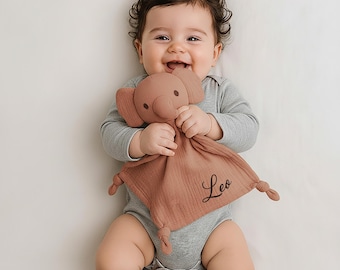 Coperta personalizzata con animali, coperte di conforto con nome per bambini, regali personalizzati per baby shower, regali per neonati per coperte di sicurezza per neomamme