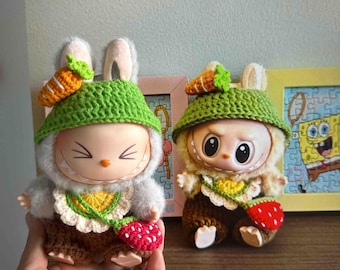 Labubu Doll Clothes & Accessories – Finished Outfit or DIY Kit | Fits Labubu V1 V2 V3 | Handmade Plushie Clothes | Fan Art Craft Set