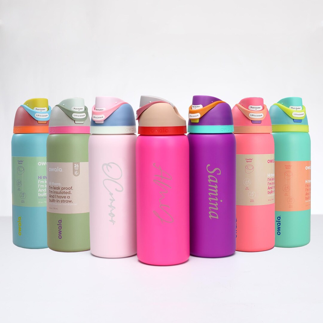 Personalized Custom Engraved Owala Free Sip Water Bottle 32oz Gifts for