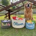 Personalized Dog Toy Basket, Custom Name Basket, Pet Toy Storage, Custom Toy Storage,Rope Cotton Basket Gift, Pet Toy Basket, Pet Name Gift