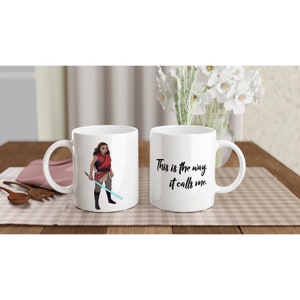 Moana Jedi Knight "Este es el camino" Taza / Regalo para adultos de Disney / Princesa Disney / Star Wars Jedi / Star Wars Disney Crossover imagen 1