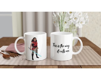 Vaiana Jedi Knight "Detta är vägen"-mugg | Present till Disney-vuxna | Disney-prinsessa | Star Wars Jedi | Star Wars Disney-crossover