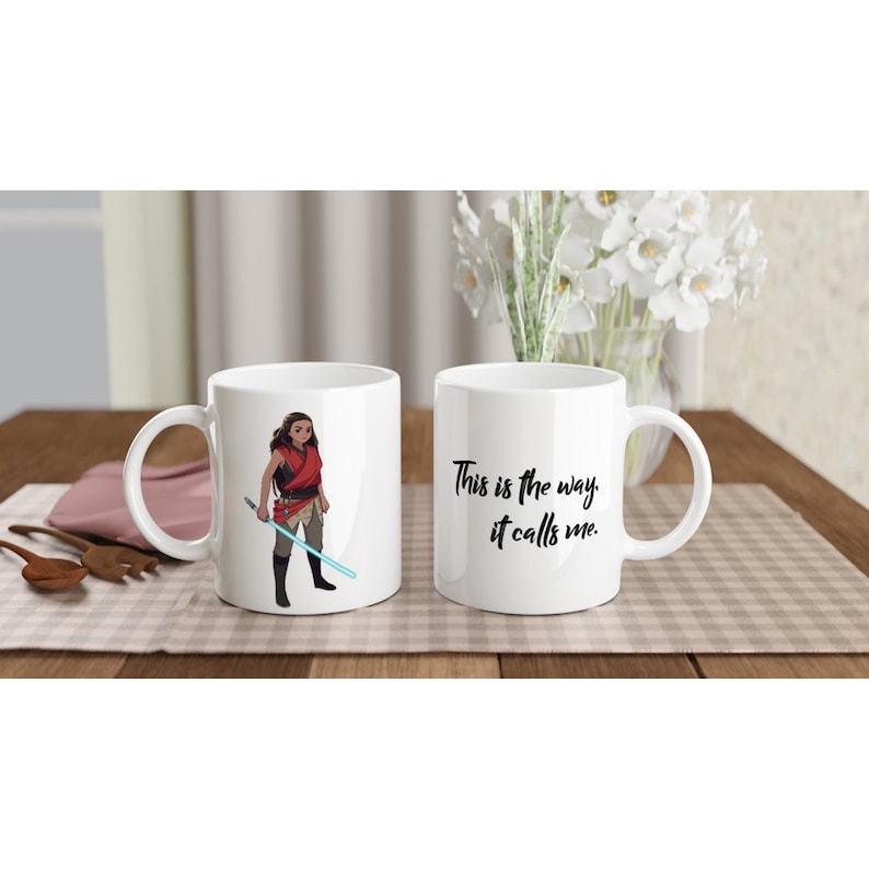 Moana Jedi Knight "Este es el camino" Taza / Regalo para adultos de Disney / Princesa Disney / Star Wars Jedi / Star Wars Disney Crossover imagen 1