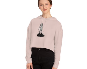 Jedi Moana "The Way" sudadera con capucha recortada en acuarela