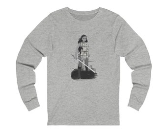 Jedi Moana Camiseta de manga larga para mujer / Star Wars / Princesa de Disney / Vestido de mujer / Vestido de Disney World / Ropa de mujer