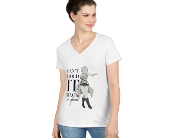 Jedi Elsa dam-T-shirt med V-ringning | Skjorta för Disney | Star Wars | Jedi Knight | Drottning Elsa | Disney-skjorta | Walt Disney World | Rosa skjorta