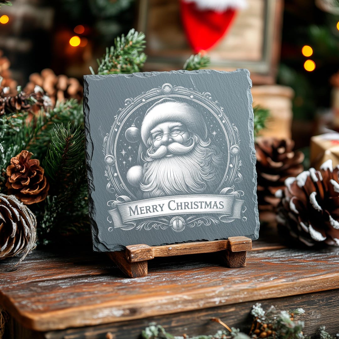 Merry Christmas PNG for CNC Laser Engrave, Laser Burn, Glowforge File ...