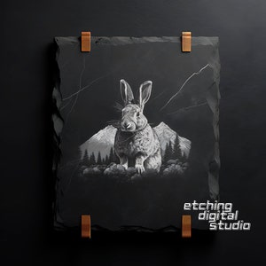 Rabbit Mountain PNG for CNC Laser Engrave, Laser Burn, Glowforge File ...