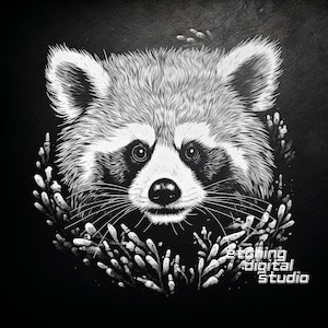 Red Panda PNG pour CNC Laser Engrave, Laser Burn, Glowforge File, Lightburn File, Slate Coasters, Design PNG, Illusion Laser, Wildlife