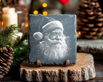 Magical Santa PNG for CNC Laser Engrave, Laser Burn, Glowforge File, Lightburn File, Slate Engraving, Digital Design PNG, Illusion Laser