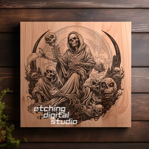 Reaper Hilarious PNG for CNC Laser Engrave, Laser Burn, Glowforge File, Lightburn File, Wood Engraving, Digital Design PNG, Illusion Laser