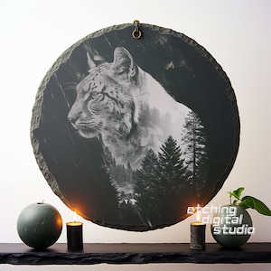 Lynx PNG do grawerowania laserowego CNC, oparzenie laserowe, zwierzęta, Lightburn, łupkowa kolejka, router CNC, laser iluzyjny, plik cięcia CNC, nagrywanie PNG, dzika przyroda