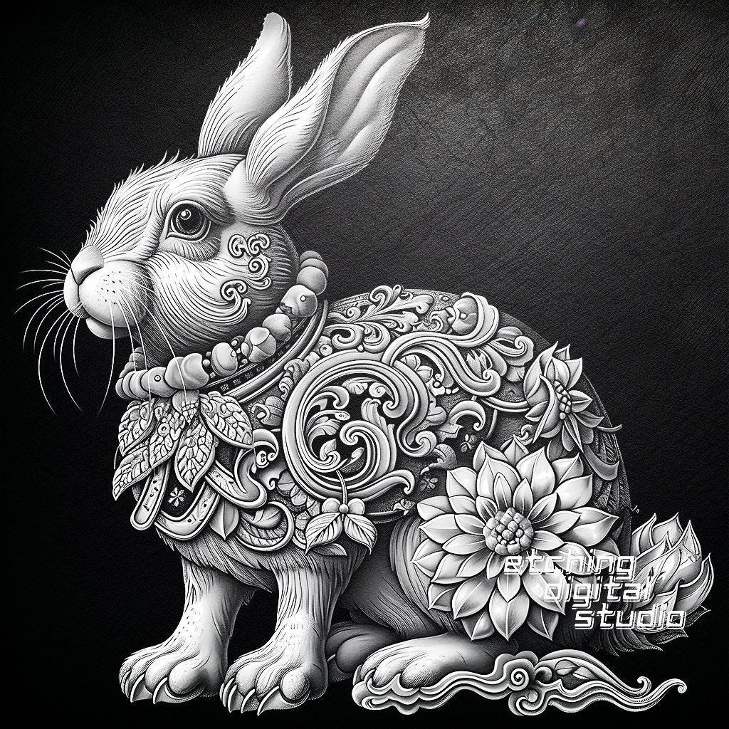 ◆Rabbit-PaperCutting-◆ Chinese Rabbit Paper Cutting - Etsy