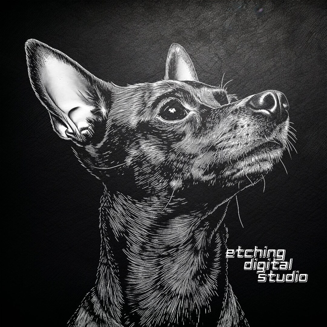 Pinscher Dog Breed Laser Engraving PNG File Slate Coaster Engraved pinscher-dog-breed-laser-engraving-png-file-slate-coaster-engraved