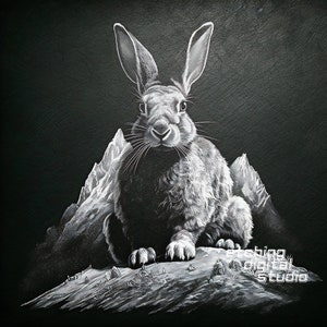 Lapin PNG pour CNC Laser Engrave, Laser Burn, Animaux, Lapin, Lightburn, Slate Coaster, CNC Router, Illusion Laser, Cnc Cut File, Png Burn