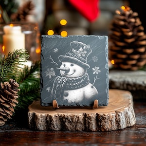 Schneemann PNG für CNC-Lasergravur, Cnc Art Laser Burn, Glowforge-Datei, Schieferuntersetzer-Gravur, Cnc-Fräser PNG, Illusion Laser, Png Burn