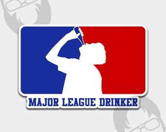メジャーリーグの酒飲み | 面白いステッカー