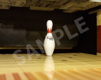 Aangepaste 3D-geprinte mini-bowlingpin (LEES DESC) || Set van 10 || Inclusief knikkers